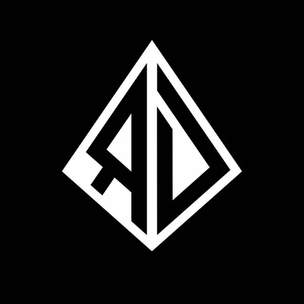Logo Buchstaben Monogramm Mit Prisma Form Design Vorlage Vektorsymbol Modern — Stockvektor