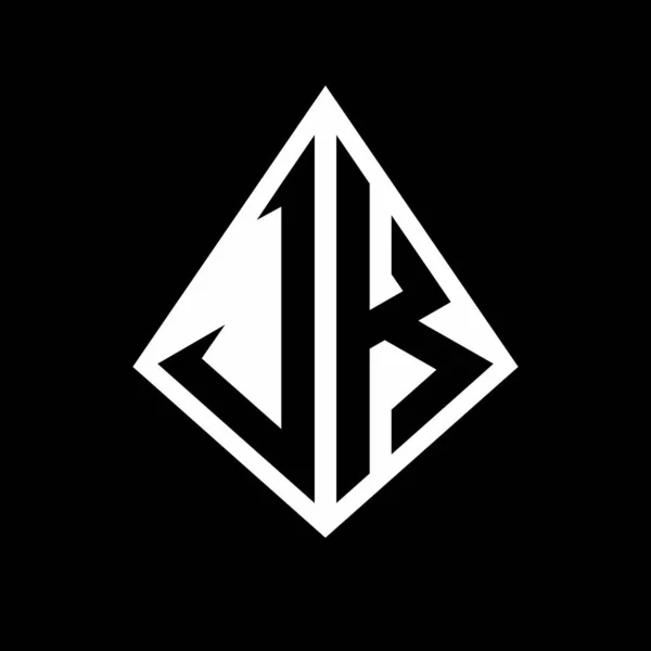 Logo Lettere Monogramma Con Prisma Forma Modello Modello Icona Vettoriale — Vettoriale Stock
