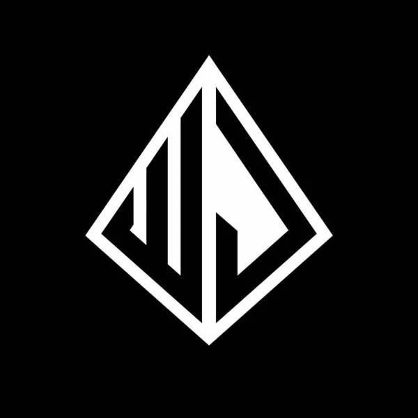 Logotyp Bokstäver Monogram Med Prisma Form Design Mall Vektor Ikon — Stock vektor