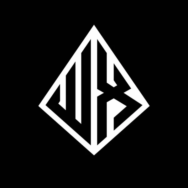 Монограмма Логотипа Изображением Вектора Вектора Формы Призмы — стоковый вектор