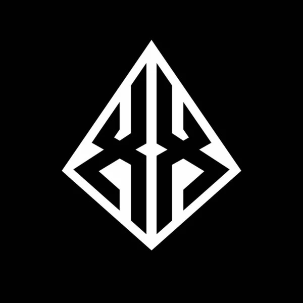Logotipo Letras Monograma Com Prisma Forma Design Modelo Vetor Ícone — Vetor de Stock