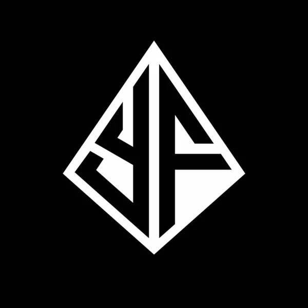 Logotipo Letras Monograma Com Prisma Forma Design Modelo Vetor Ícone — Vetor de Stock