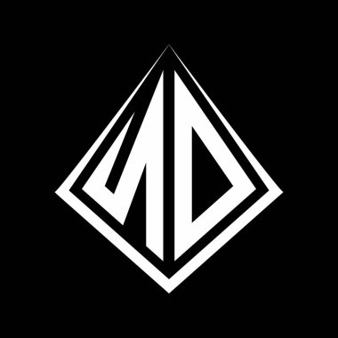 Prizma şekilli tasarım şablon ikonu modern logo harfleri yok