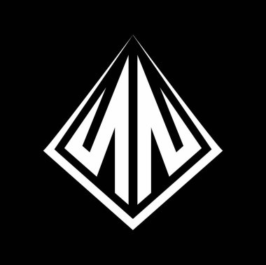 Prizma şekilli tasarım şablon ikonu modern NN logo harfleri harfleri.
