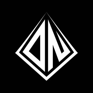 Prizma şekilli tasarım şablon ikonu modern logo harfleriyle monogram