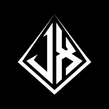 Prizma şekilli tasarım şablon ikonu modern VX logo harfleri.