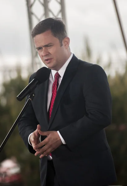Adam hofman, rzecznik polskiej opozycji prawa i sprawiedliwości — Zdjęcie stockowe