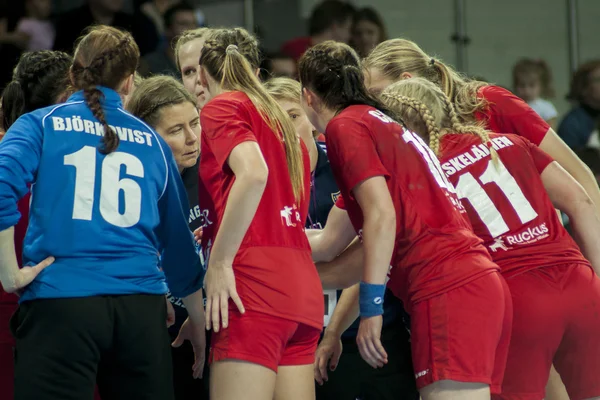 Takım oyuncuları hentbol Hifk Helsinki — Stok fotoğraf