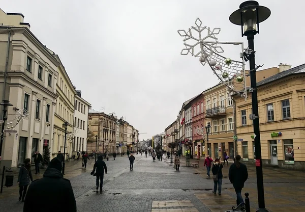 La calle peatonal central de Lublin — Foto de Stock