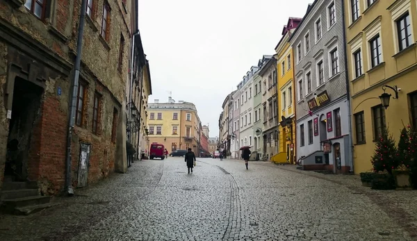 Gammel by i centrum af Lublin - Stock-foto