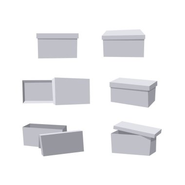 Karton Açık ve Kapalı Geri Dönüşüm Kutuları Ayarlandı. Çizgi Film Tarzı Çizim Teslimat Paketi. Düz Grafik Tasarım Yönlendirme Klip Sanatı. Vektör Koleksiyonu Beyaz Arkaplanda İzole Edildi