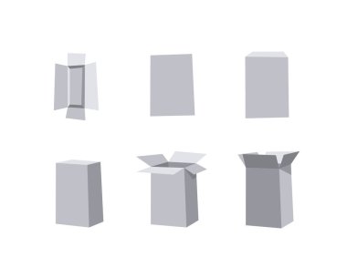 Karton Açık ve Kapalı Geri Dönüşüm Kutuları Ayarlandı. Çizgi Film Tarzı Çizim Teslimat Paketi. Düz Grafik Tasarım Yönlendirme Klip Sanatı. Vektör Koleksiyonu Beyaz Arkaplanda İzole Edildi