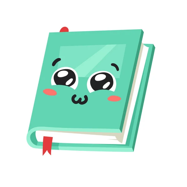 Dibujo Dibujos Animados Conjunto Libro Para Estudiante Emoji Objeto Libro — Vector de stock