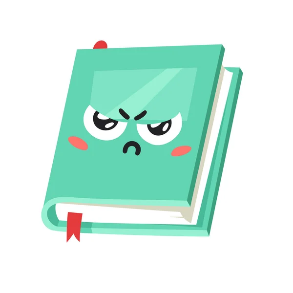 Tecknad Ritning Uppsättning Bok För Student Emoji Handritat Känslomässigt Skolboksobjekt — Stock vektor