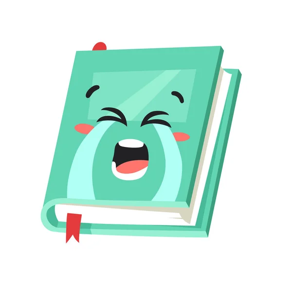 Dibujo Dibujos Animados Conjunto Libro Para Estudiante Emoji Objeto Libro — Vector de stock