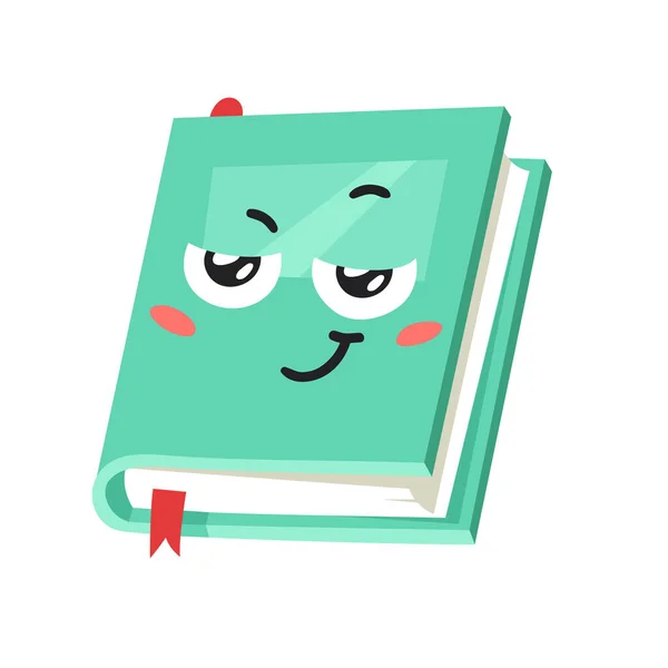 Dibujo Dibujos Animados Conjunto Libro Para Estudiante Emoji Objeto Libro — Vector de stock