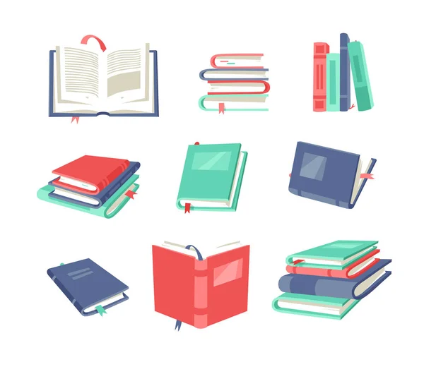 Libro Dibujo Dibujos Animados Para Estudiante Objeto Escolar Dibujado Mano — Vector de stock