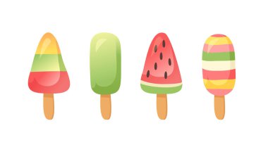 El Çekimi Dondurma Vektörü Sanatsal Çizimi. Yaz Illustration Tatlı Fast Food