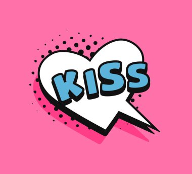 Metinli pop sanat balonu çizimi. Çerçevelerin çizgi film tarzı vektör koleksiyonu. Renk arkaplanı üzerine komik illüstrasyon