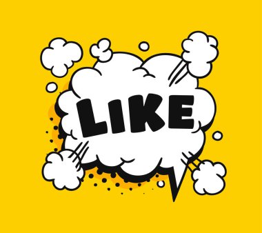 Metinli pop sanat balonu çizimi. Çerçevelerin çizgi film tarzı vektör koleksiyonu. Renk arkaplanı üzerine komik illüstrasyon