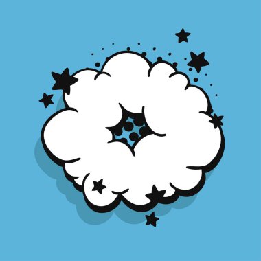 Mesajsız pop sanatının konuşma baloncukları. Çerçevelerin çizgi film tarzı vektör koleksiyonu. Mavi arkaplanda çizgi roman illüstrasyonu