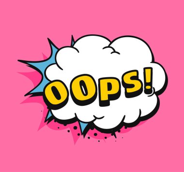 Metinli pop sanat balonu çizimi. Çerçevelerin çizgi film tarzı vektör koleksiyonu. Renk arkaplanı üzerine komik illüstrasyon