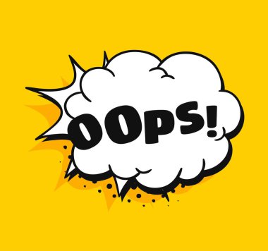 Metinli pop sanat balonu çizimi. Çerçevelerin çizgi film tarzı vektör koleksiyonu. Renk arkaplanı üzerine komik illüstrasyon