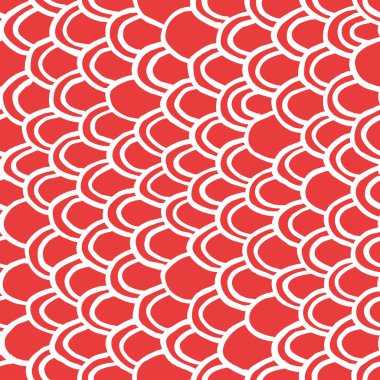 El Çekimi Squama Kusursuz Şablon. Vektör Çizim Ölçekleri veya Doodle Doku Yüzeyi. Grafik Tasarım veya Kumaş için Sanatsal Arkaplan