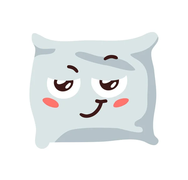 Cuscino Divertente Disegnato Mano Emoji Cartoon Character Sleeping Element Emoticon — Vettoriale Stock