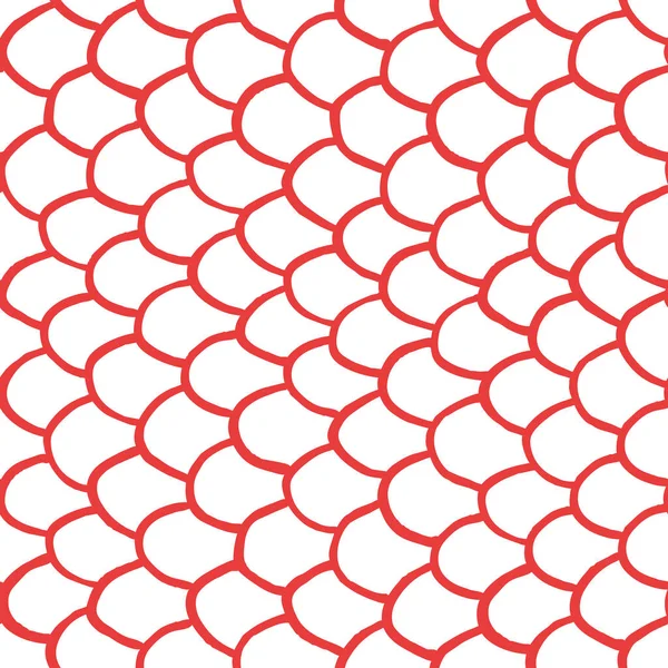 Hand Drawn Squama Seamless Pattern Vector Illustration Scales Або Doodle — стоковий вектор