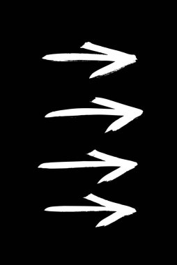 Vektör sanat illüstrasyonu grunge okları. Tasarım için el çizimi nesneler. Soyut fırça çizimi