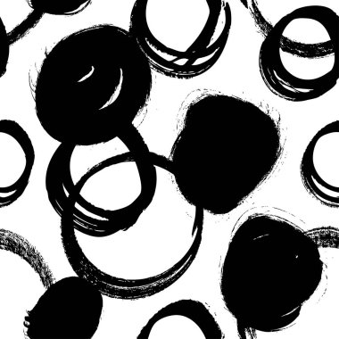 Vektör sanat illüstrasyonu grunge çemberi. Tasarım için el çizimi nesneler. Soyut fırça çizimi