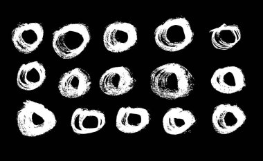 Vektör sanat illüstrasyonu grunge çemberi. Tasarım için el çizimi nesneler. Soyut fırça çizimi