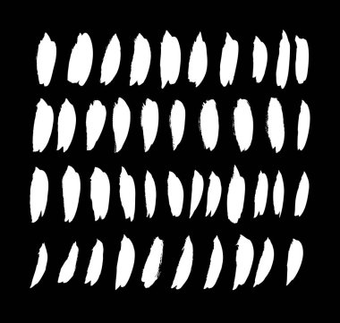 Siyah arkaplana beyaz leke çizimi yap. El çizimi soyut illüstrasyon grunge elementleri. Tasarım kullanımı için vektör soyut nesneler