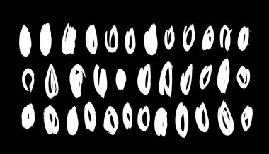 Vektör sanat illüstrasyonu grunge çemberi. Tasarım için el çizimi nesneler. Soyut fırça çizimi