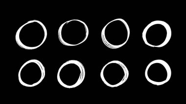 Vektör sanat illüstrasyonu grunge çemberi. Tasarım için el çizimi nesneler. Soyut fırça çizimi