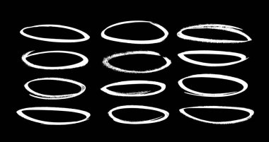 Vektör sanat illüstrasyonu grunge çemberi. Tasarım için el çizimi nesneler. Soyut fırça çizimi