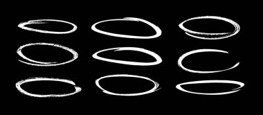 Vektör sanat illüstrasyonu grunge çemberi. Tasarım için el çizimi nesneler. Soyut fırça çizimi