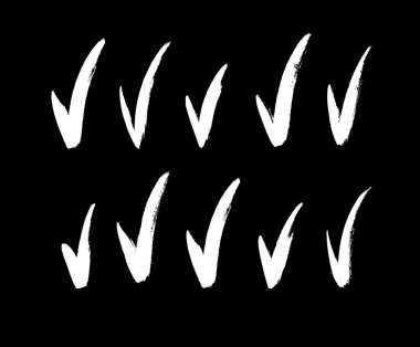 Vektör çizimi grunge işareti. Tasarım için el çizimi nesneler. Beyaz arka planda siyah. Soyut fırça çizimi