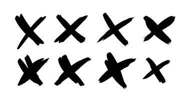 Siyah ve beyaz boyalı vektör çizgileri. Tasarım için el çizimi nesneler. Soyut çizim çizgileri. Sanatsal illüstrasyon grunge elementleri vuruşları