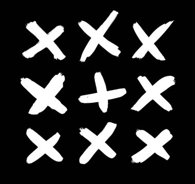 Siyah ve beyaz boyalı vektör çizgileri. Tasarım için el çizimi nesneler. Soyut çizim çizgileri. Sanatsal illüstrasyon grunge elementleri vuruşları