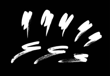 Beyaz arkaplana siyah leke çizimi yap. El çizimi soyut illüstrasyon grunge elementleri. Tasarım için vektör soyut nesneler