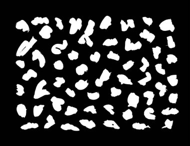 Siyah arkaplana beyaz noktalar çizmeyi unutma. El çizimi soyut illüstrasyon grunge elementleri. Tasarım kullanımı için vektör soyut nesneler