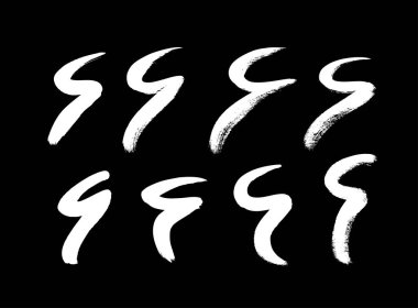 Beyaz arkaplana siyah leke çizimi yap. El çizimi soyut illüstrasyon grunge elementleri. Tasarım için vektör soyut nesneler