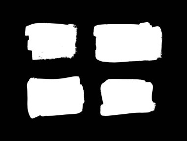 Siyah beyaz karelerden oluşan bir çizim seti. El çizimi soyut illüstrasyon grunge elementleri. Tasarım için vektör soyut nesneler 