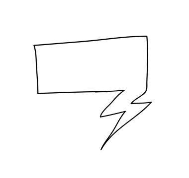 El çizimi konuşma baloncukları. Şeffaf arkaplanda vektör pop sanat nesneleri