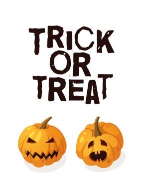 Çizgi film karakteri Jack-o-fener. El yapımı Cadılar Bayramı sebzesi. Sonbahar Vektörü taze organik gıda çekiyor. Vegan Illustration Balkabağı Baharat Sezonu