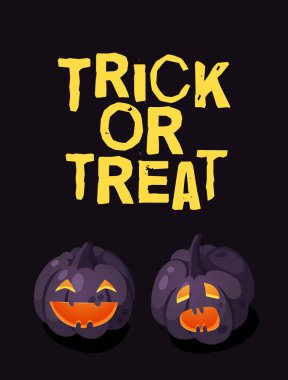 Çizgi film karakteri Jack-o-fener. El yapımı Cadılar Bayramı sebzesi. Sonbahar Vektörü taze çiziyor