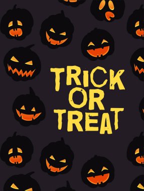 Çizgi film karakteri Jack-o-fener. El yapımı Cadılar Bayramı sebzesi. Sonbahar Vektörü taze çiziyor