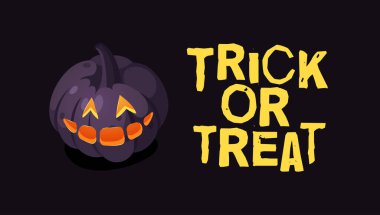 Çizgi film karakteri Jack-o-fener. El yapımı Cadılar Bayramı sebzesi. Sonbahar Vektörü taze çiziyor